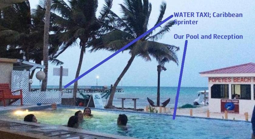 Beach Club Budget Rooms At Popeyes Caye Caulker Eksteriør bilde